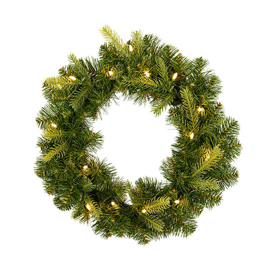 Green Wreath Lit-Up